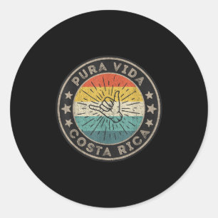 Surf Quote Clothes Surfing Accessories Costa Rica Classic Round Sticker