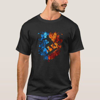 Surf Red Blue Fire Surfer Sports Surfboard Surfing T-Shirt