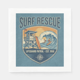 Surf Rescue Lifeguard Patrol Est 1950 Napkin