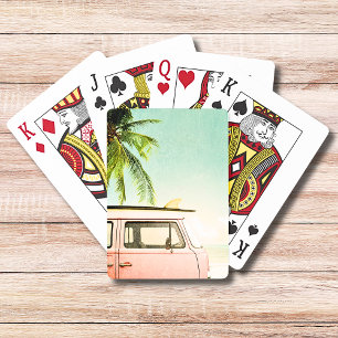 Surf Retro   Beach Playing Cards