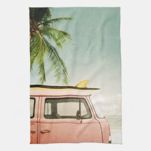 Surf Retro Beach Tea Towel