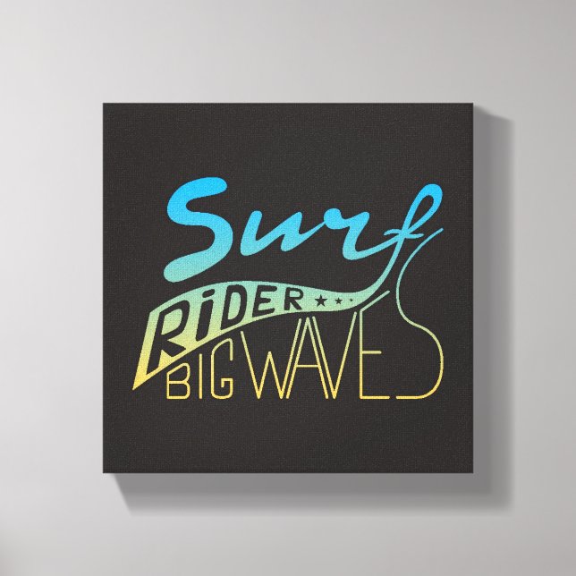 Surf Rider Big Waves Canvas Print (Front)