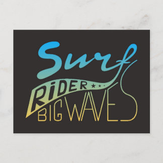 Surf Rider Big Waves Postcard