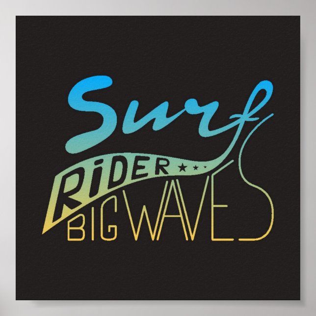 Surf Rider Big Waves Poster (Front)