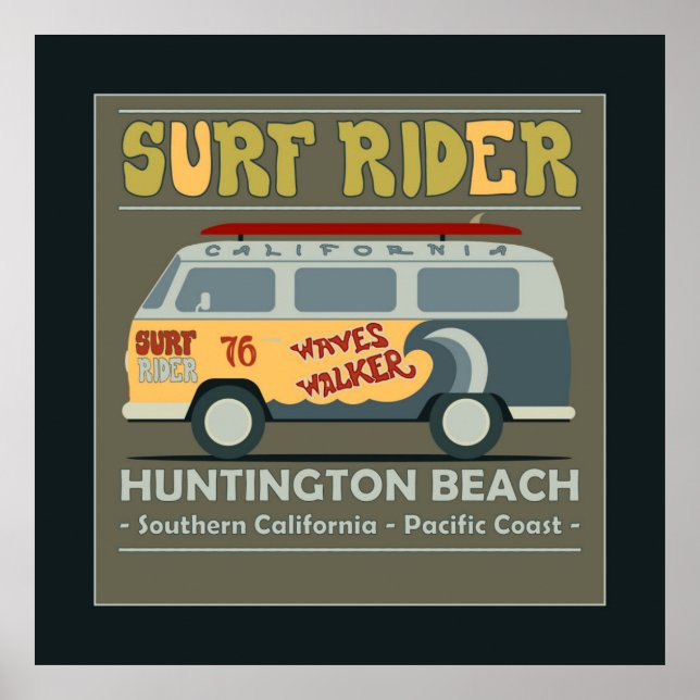 Surf Rider Huntington Beach Poster (Front)