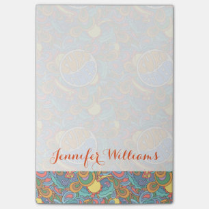 Surf Rider Pattern Add Your Name Post-it Notes