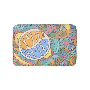 Surf Rider Pattern Bath Mat