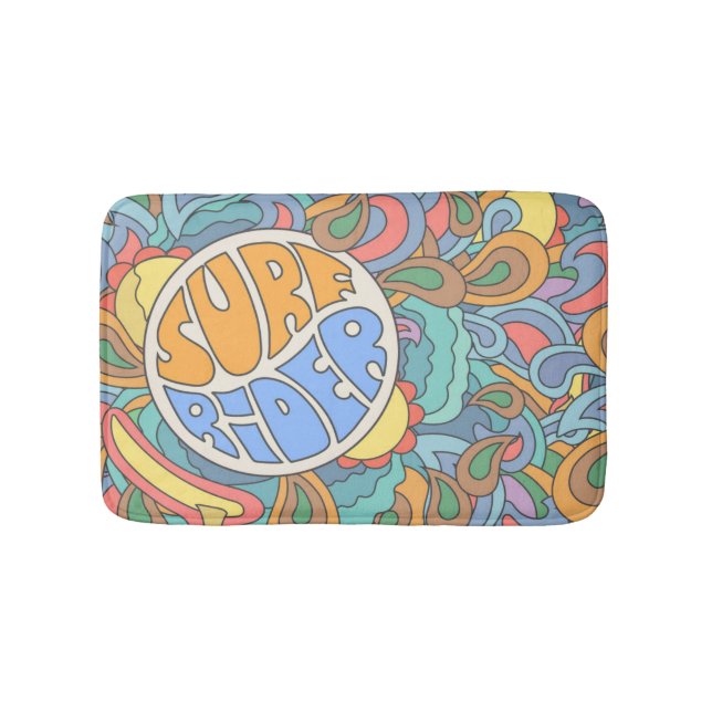 Surf Rider Pattern Bath Mat (Front)