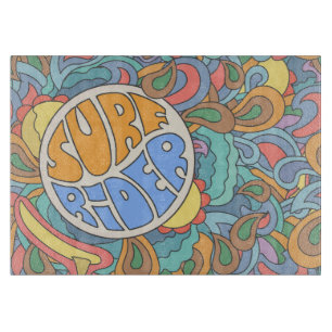 Surf Rider Pattern Cutting Board