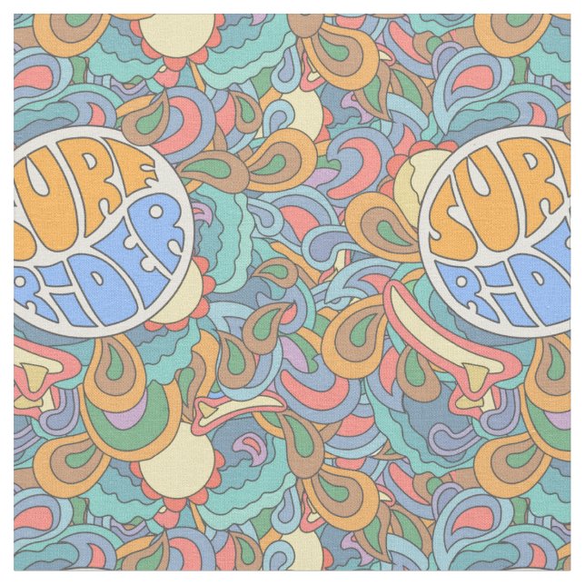 Surf Rider Pattern Fabric (Close Up)