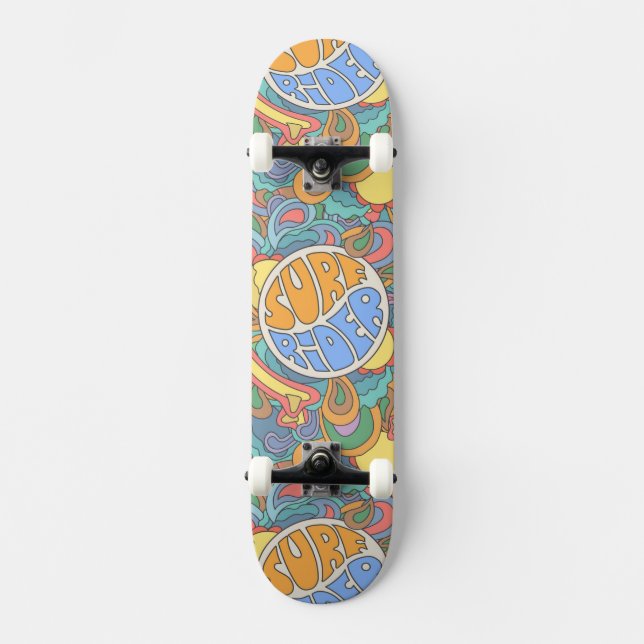 Surf Rider Pattern Skateboard (Front)