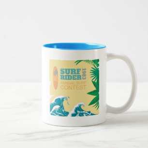 Surf Rider Surf Contest  1983 Two-Tone Coffee Mug