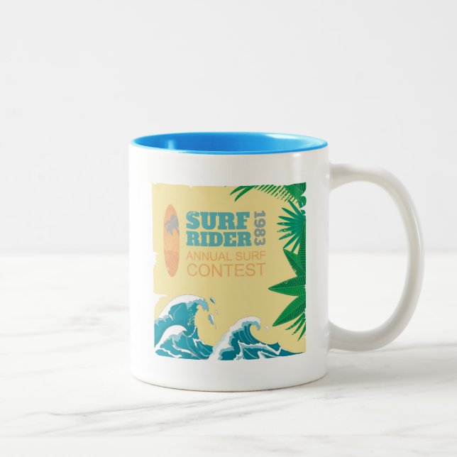 Surf Rider Surf Contest |1983 Two-Tone Coffee Mug (Right)