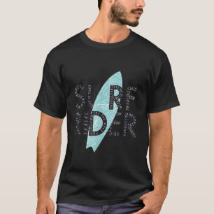Surf Rider Typography surfboard ummer Quotes Surf  T-Shirt