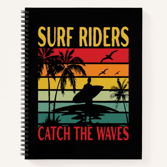 Surf Riders Catch the Waves Notebook (Front)