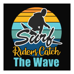 Surf Riders Catch the Waves Photo Print