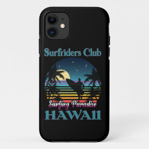 Surf riders Club, Surfing Paradise, Hawaii iPhone 11 Case