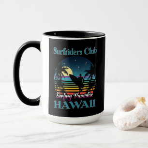 Surf riders Club, Surfing Paradise, Hawaii Mug