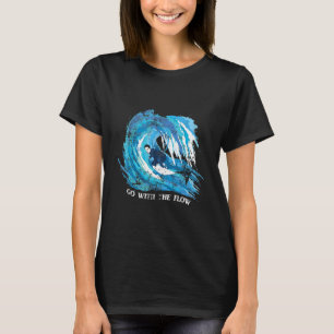 Surf s Go With The Flow Distressed The Surfers Way T-Shirt