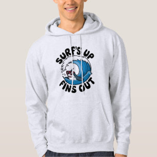Surf’s Up, Fins Out - Cool Surfing Design Hoodie