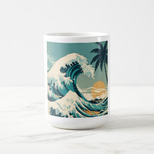 Surf’s Up Retro Wave Design Classic California  Coffee Mug