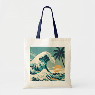 Surf’s Up Retro Wave Design Classic California Tote Bag