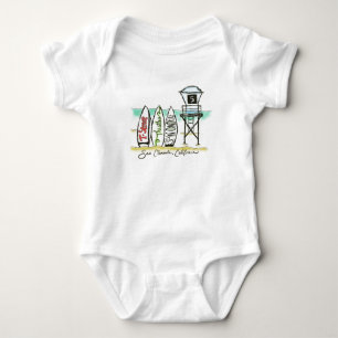 Surf San Clemente Baby Bodysuit
