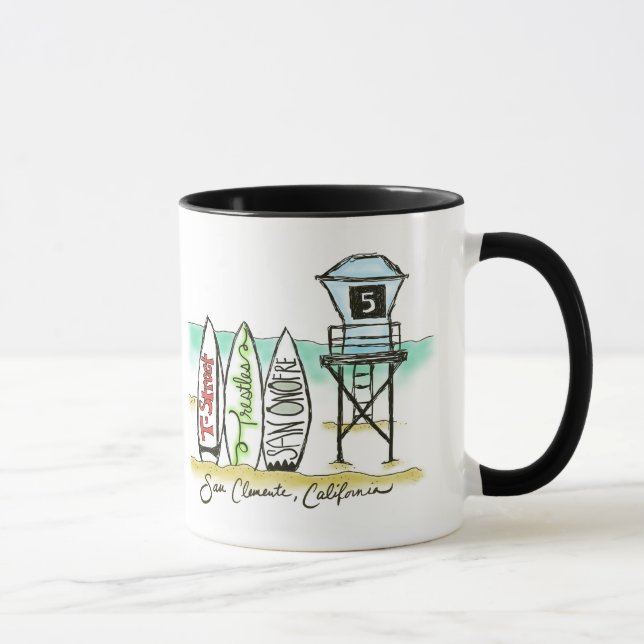 Surf San Clemente Coffee Mug (Right)