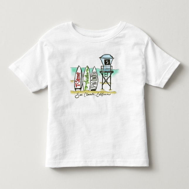 Surf San Clemente Toddler Shirt (Front)