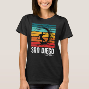 Surf San Diego California Beach Vintage Retro Surf T-Shirt