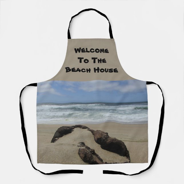 Surf Sand and Driftwood West Coast Landscape Beach Apron (Front)
