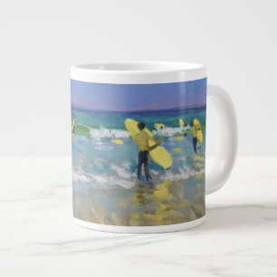 Surf School at St. Ives Large Coffee Mug