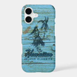 Surf Shack Hawaiian Faux Wood Turquoise