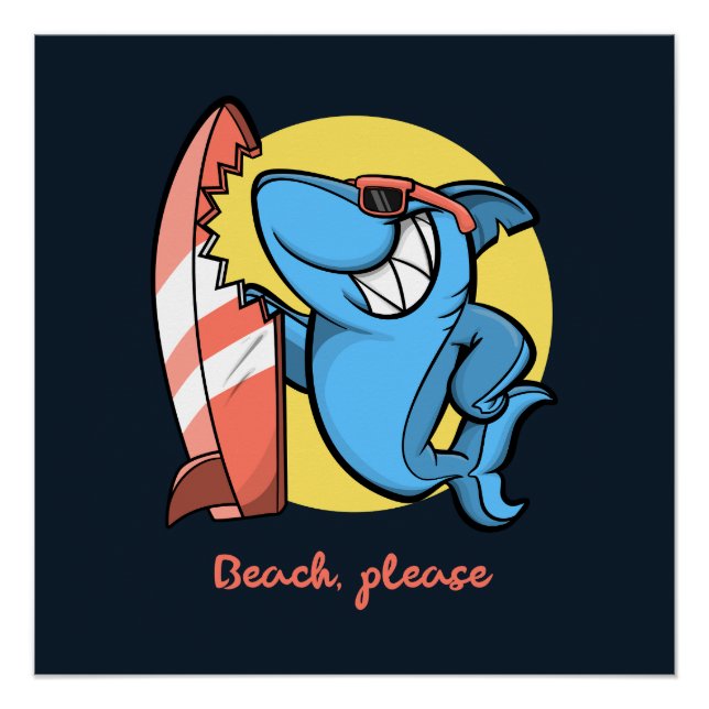 Surf Shark Beach Please Poster (Front)