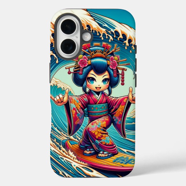 Surf Shop Geisha iPhone Case (Back)
