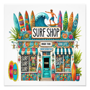 SURF SHOP PHOTO PRINT