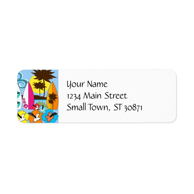 Surf Shop Surfing Ocean Beach Surfboards Palm Tree (Front)