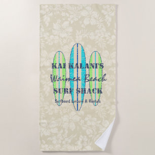 Surf Sign Customise Monogram Hawaiian Surfboards Beach Towel