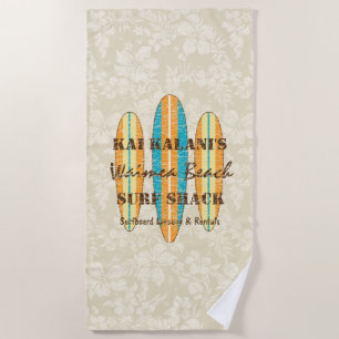 Surf Sign Customise Monogram Hawaiian Surfboards Beach Towel