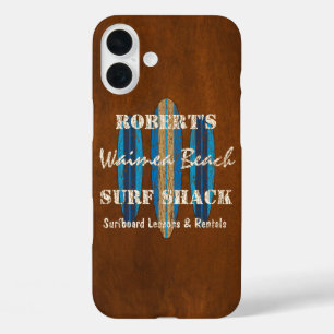 Surf Sign Customise Monogram Hawaiian Surfboards iPhone 16 Plus Case