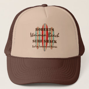 Surf Sign Customise Monogram Hawaiian Surfboards Trucker Hat