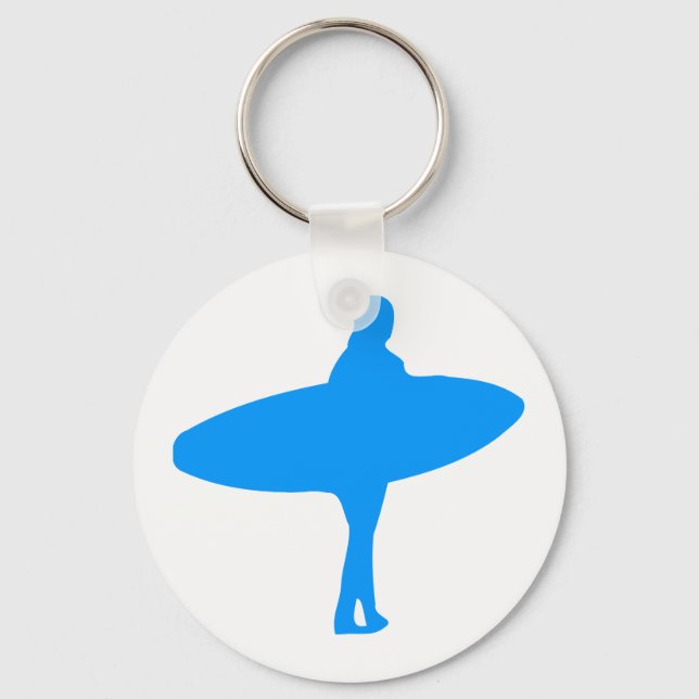 Surf Silhouette Key Ring (Front)