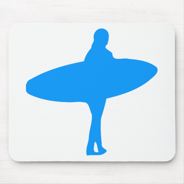 Surf Silhouette Mouse Mat (Front)