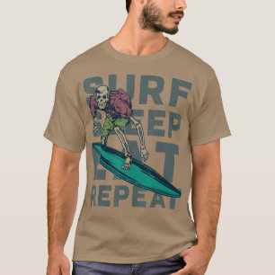 Surf Sleep Eat Repeat Surfing Vintage Retro Surf T-Shirt