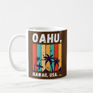 Surf Spot Oahu Hawaii USA Retro Surfing Surfer Coffee Mug