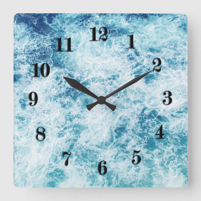 Surf Square Wall Clock (Front)