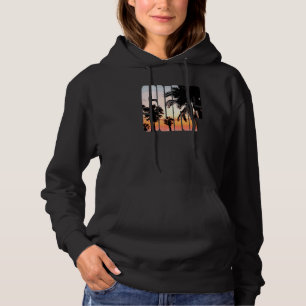 Surf Sunrise Summer Vacation Go To Beach Palm Tree Hoodie