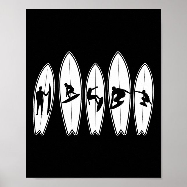 Surf Surfer Surfboard Surfing  Poster (Front)