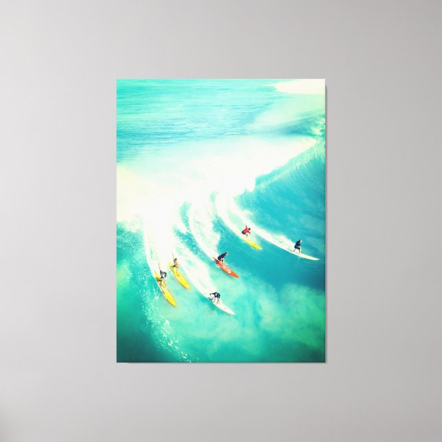 Surf Surfers Surfing Sea Wave Canvas Print  (Front)