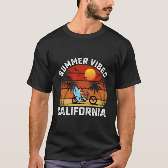 Surf Surfing Beach Summer California T-Shirt (Front)